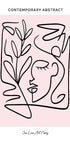 Zeitgenössisches abstraktes Gesicht 661 Poster - Posterbox.no
