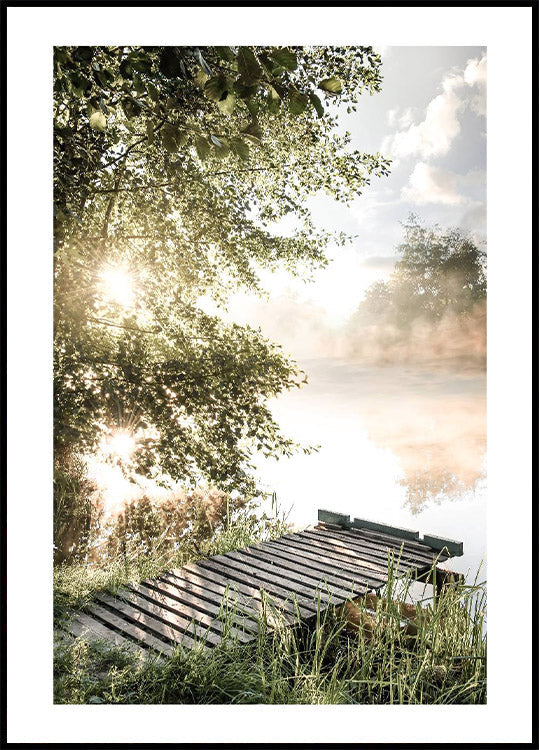 Poster „Nebliger Sommersee“ - Posterbox.no