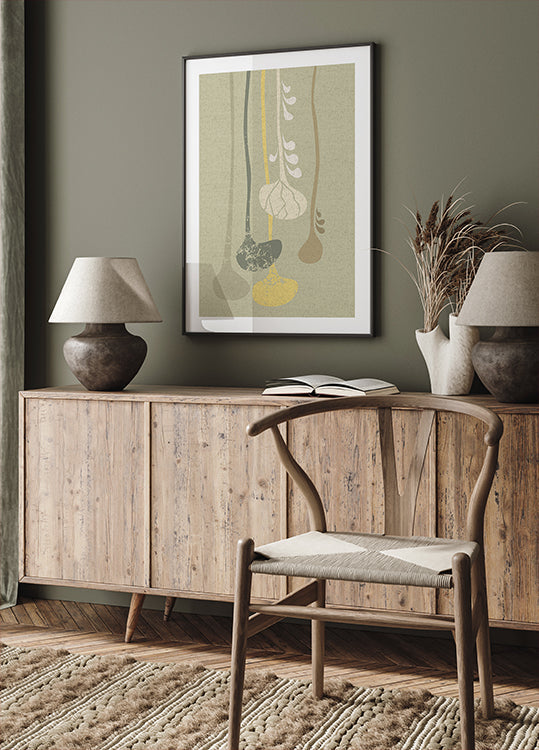 Abstract Paper Cut Composition sage green 1 (NEW) - Posterbox