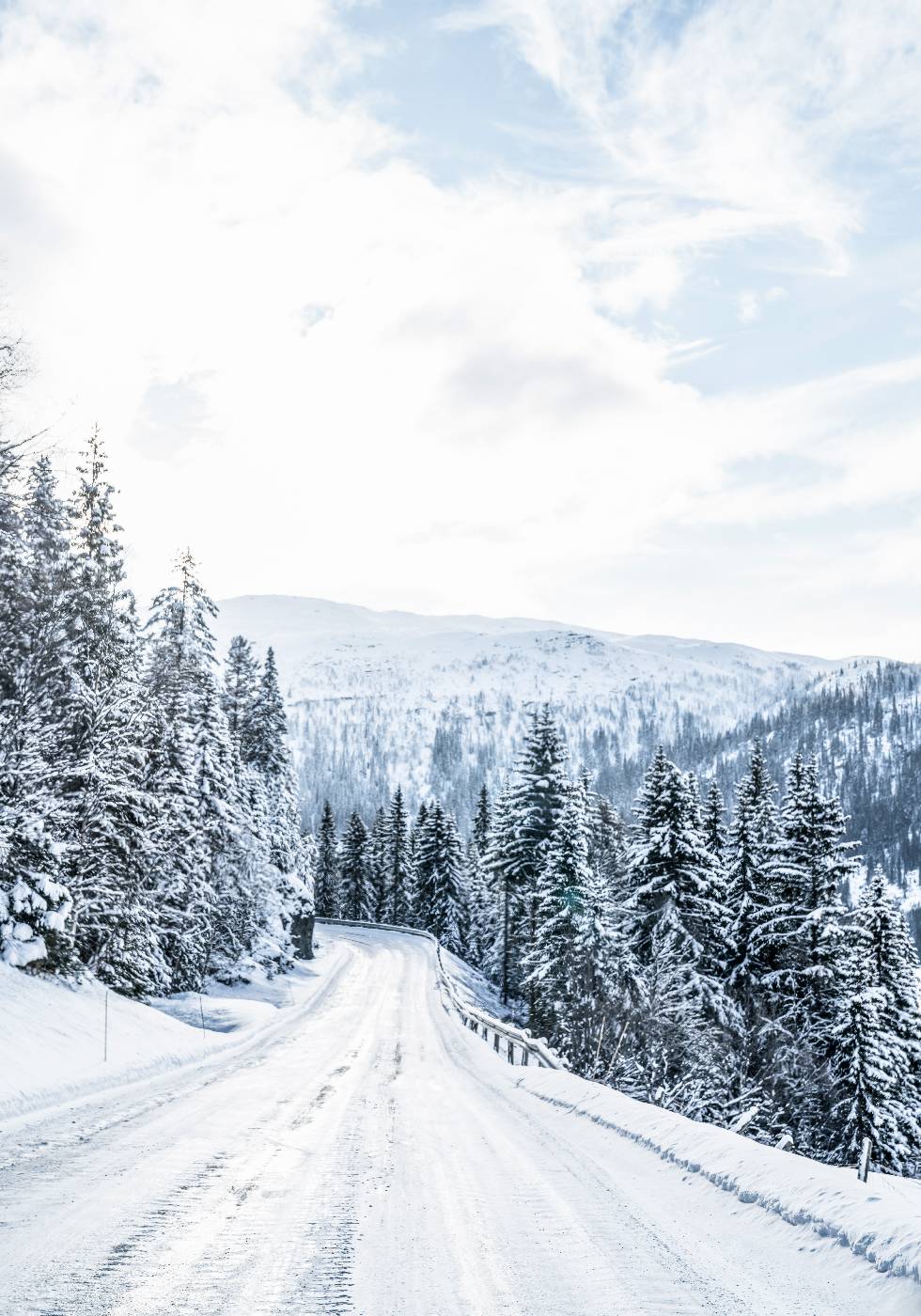 Winter Norwegen Road Poster - Posterbox.no