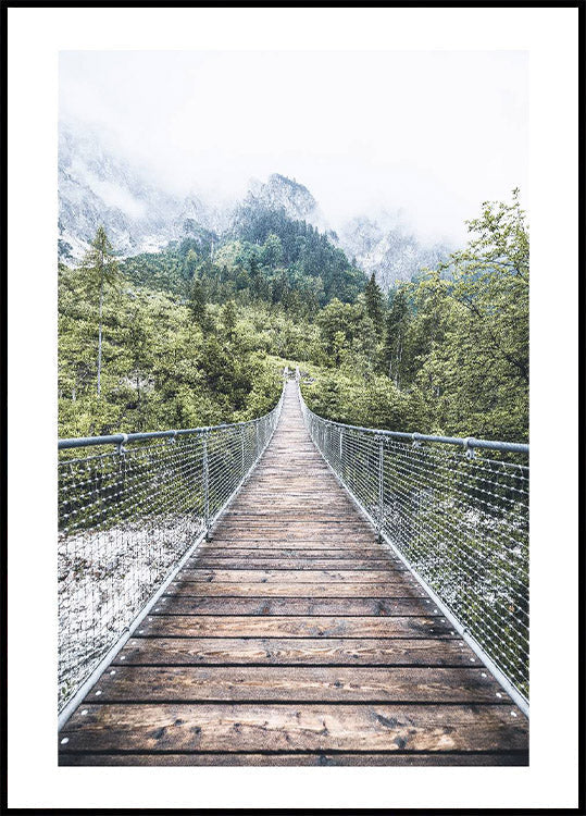 Abenteuer auf der Hängebrücke Poster - Posterbox.no