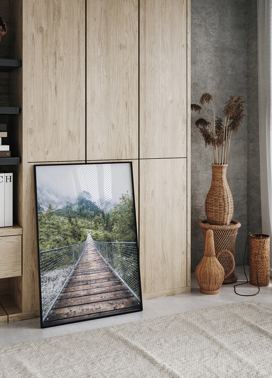 Abenteuer auf der Hängebrücke Poster - Posterbox.no