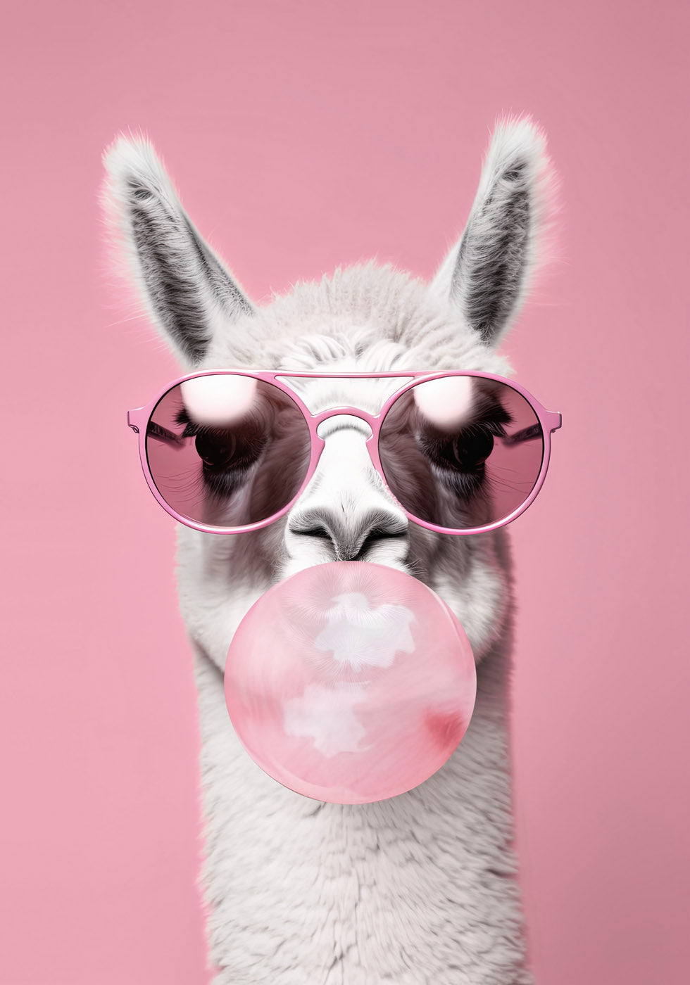 Lama mit Kaugummi Poster - Posterbox.no