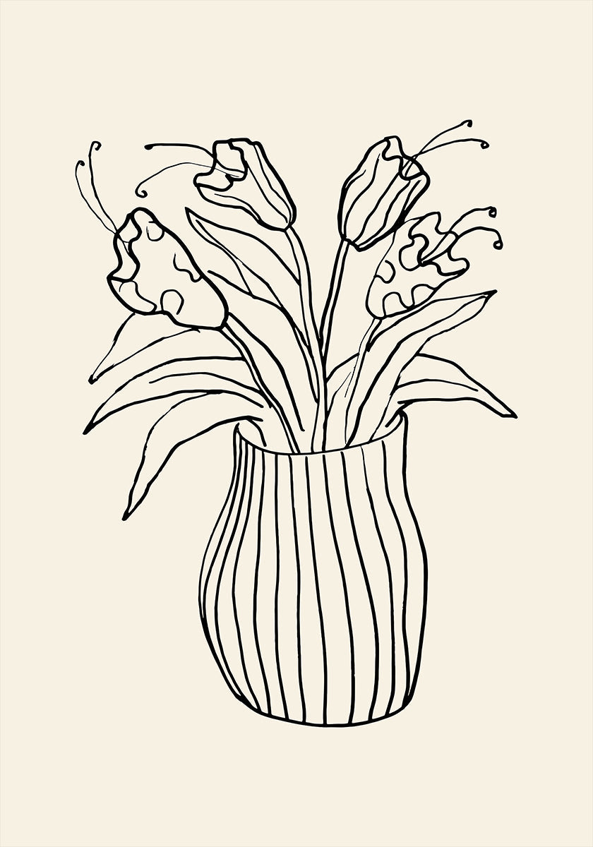 Vase Sketch Plakat - Posterbox