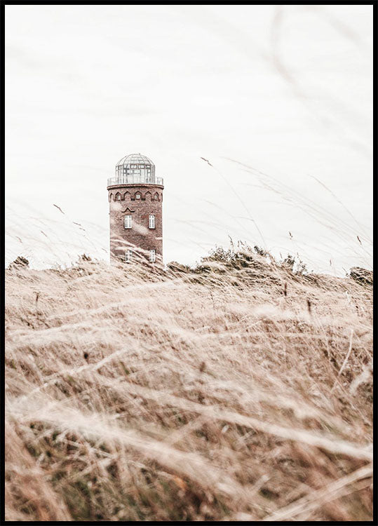 Leuchtturm im Feld Poster - Posterbox.no