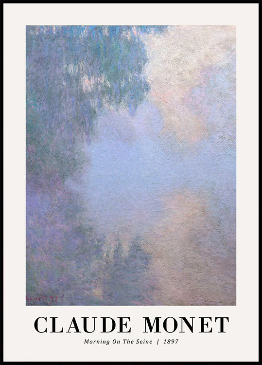 Morgen auf der Seine 1897 Poster von Claude Monet - Posterbox.no