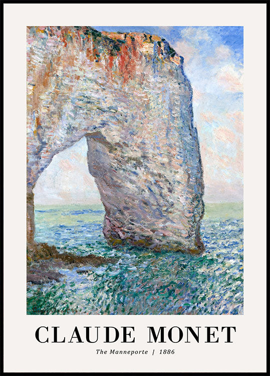 Das Manneporte 1886 Poster von Claude Monet - Posterbox.no