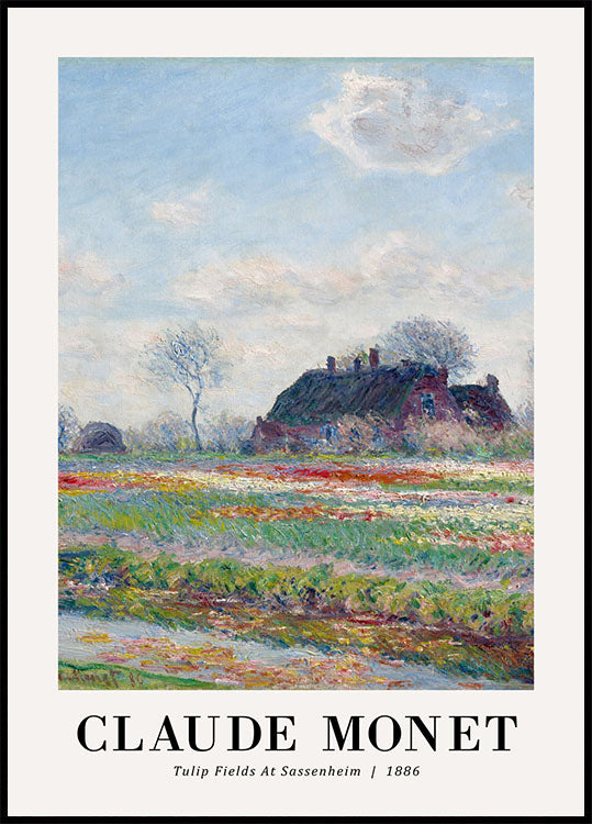 Tulpenfelder in Sassenheim 1886 Poster von Claude Monet - Posterbox.no