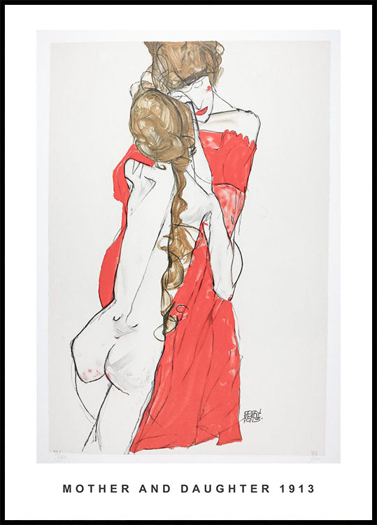 Egon Schiele Mutter und Tochter Poster - Posterbox.no
