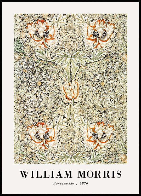 William Morris Honeysuckle 1876 Poster - Posterbox.no