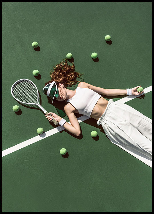 Auf dem Tennisplatz Poster - Posterbox.no