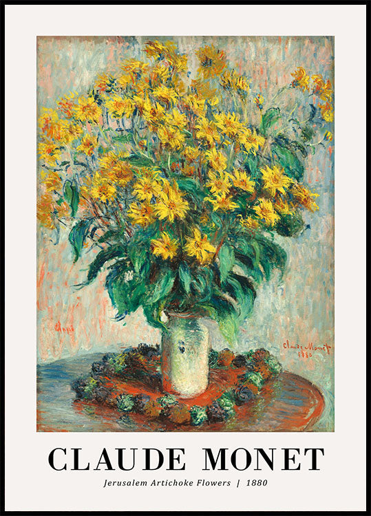 Topinamburblumen 1880 Poster von Claude Monet - Posterbox.no