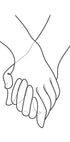Holding Hands Lines Plakat - Posterbox