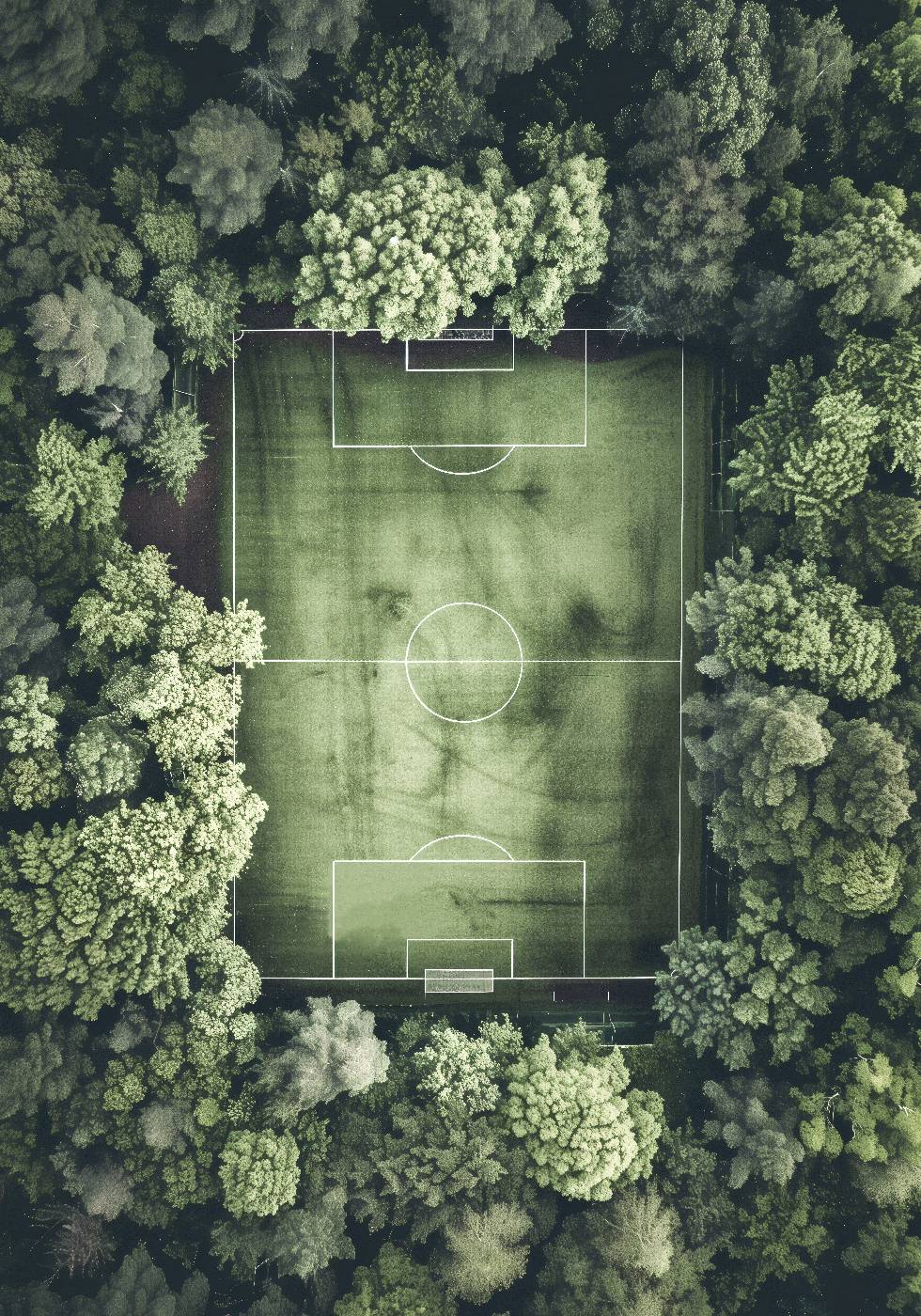 Grünes Fußballplatz-Poster - Posterbox.dk