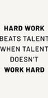 Harte Arbeit schlägt Talent Poster - Posterbox.no