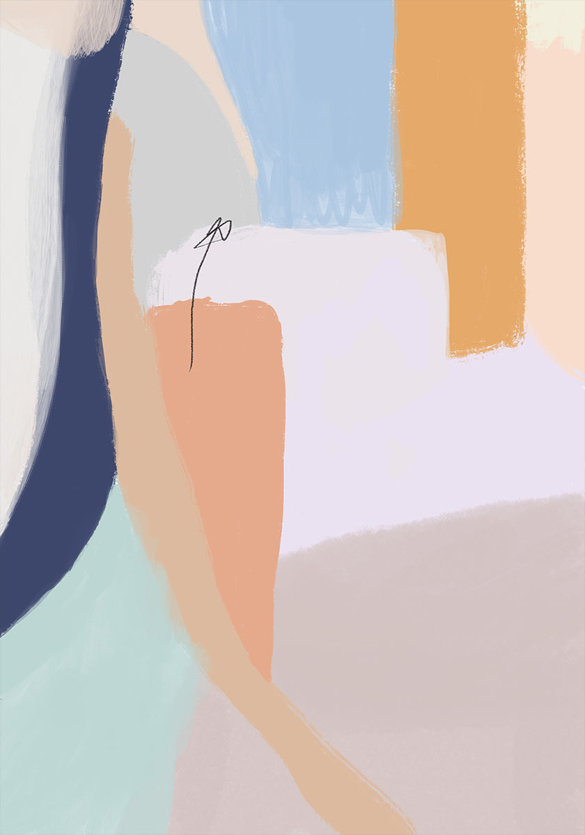 Soft Pastel Hues and Bold Brushstrokes - Posterbox