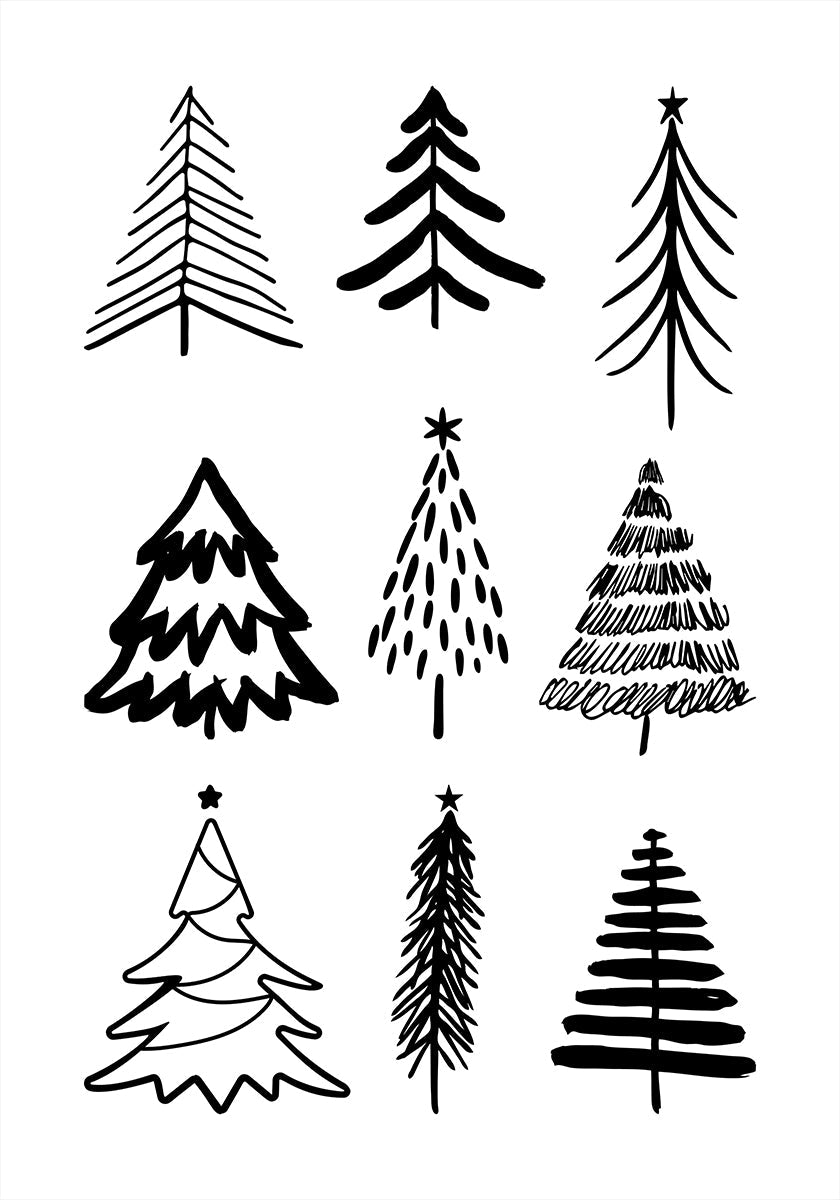 Christmas Trees 3 Plakat - Posterbox