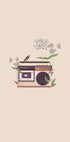 Floral vintage radio Plakat - Posterbox