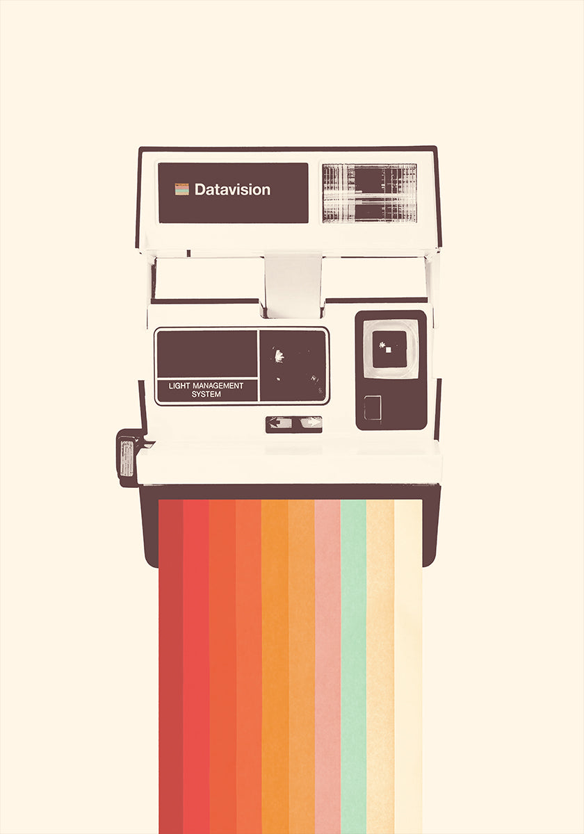 Instant Camera Rainbow Plakat - Posterbox