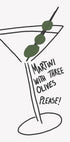 Olive Trio Martini Plakat - Posterbox