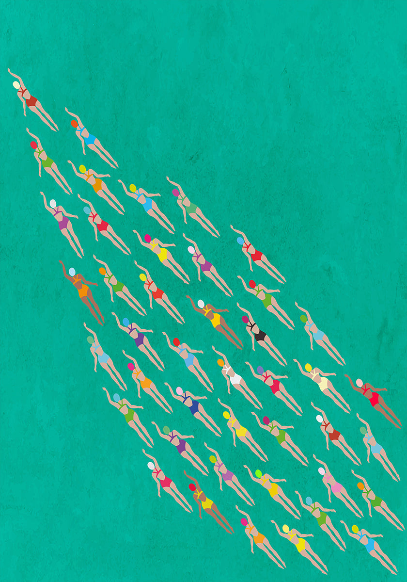 Racing Swimmers - Posterbox