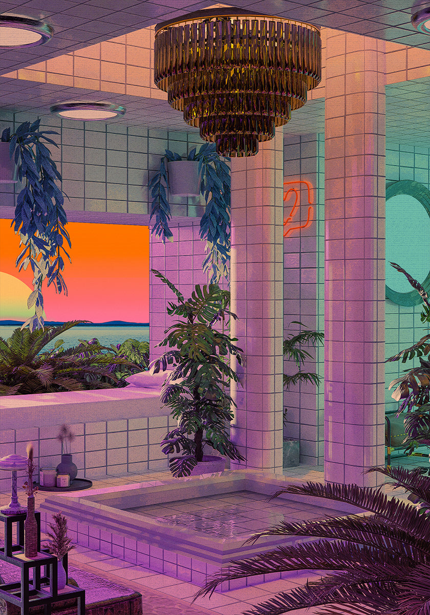 Vaporwave Pool - Posterbox