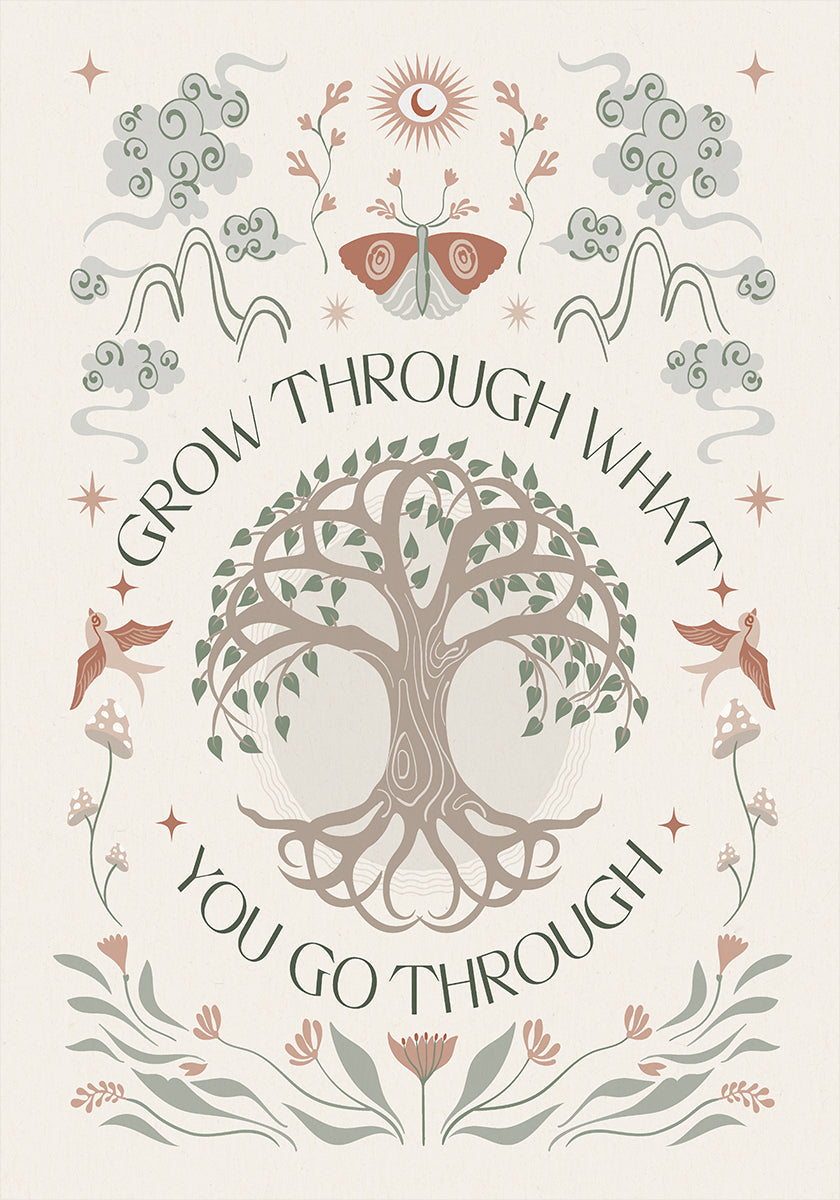 Grow Through Plakat - Posterbox