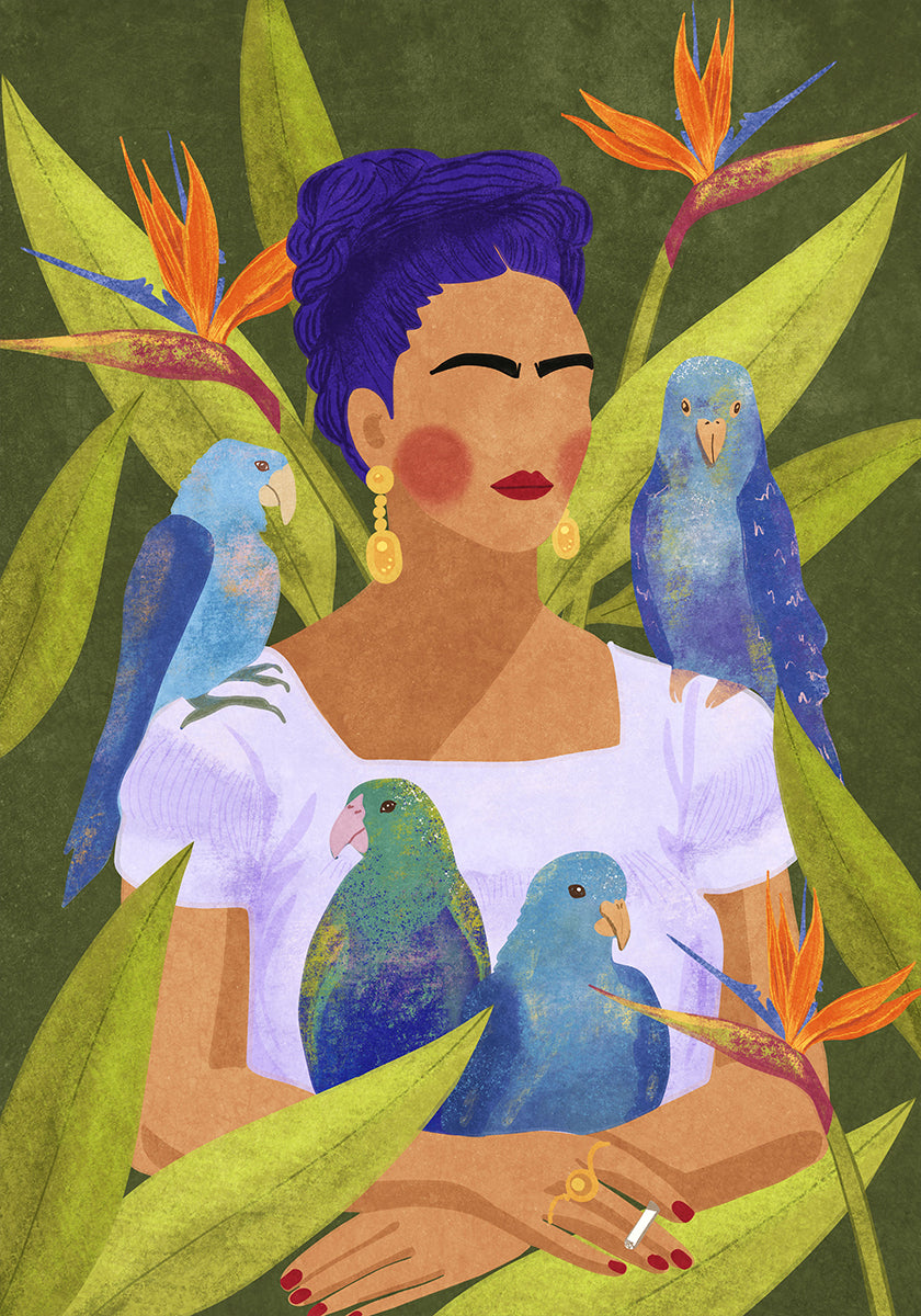 Frida and birds Plakat - Posterbox