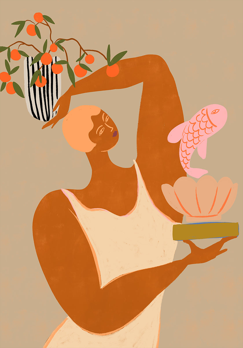 Fish And Oranges Poster - Posterbox