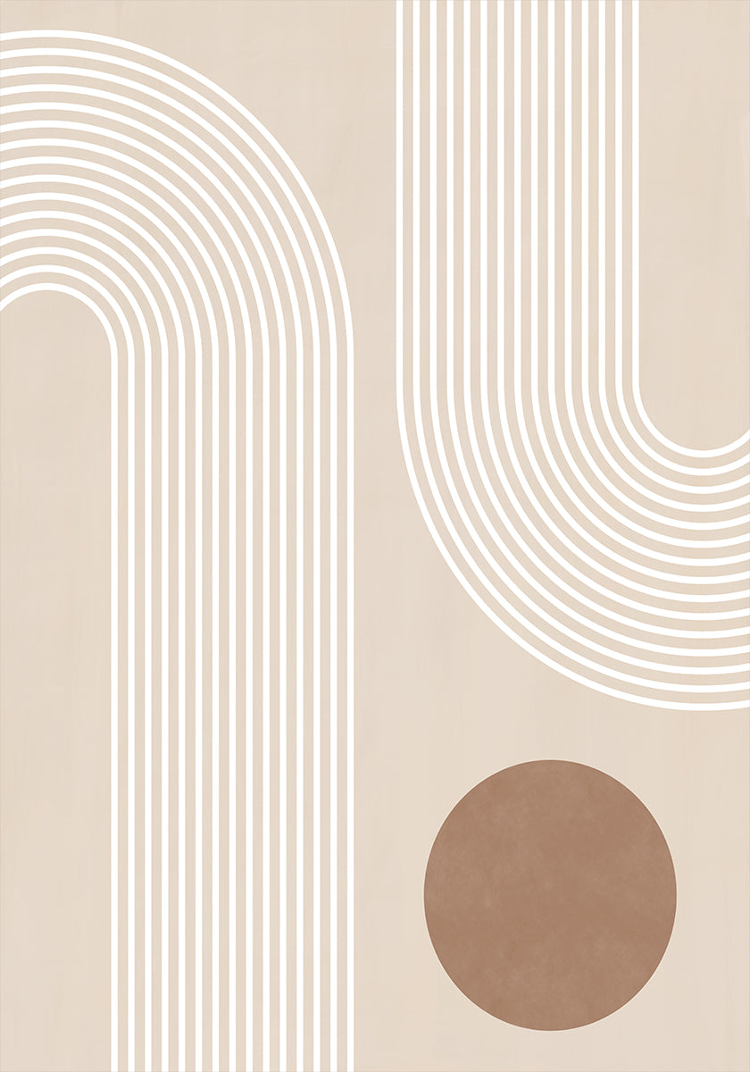 Beige Arc Plakat - Posterbox