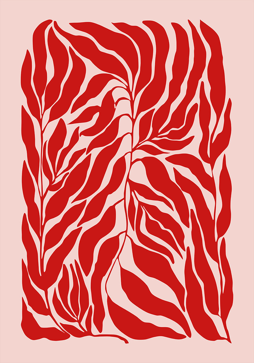 Red Leaf Harmony Plakat - Posterbox