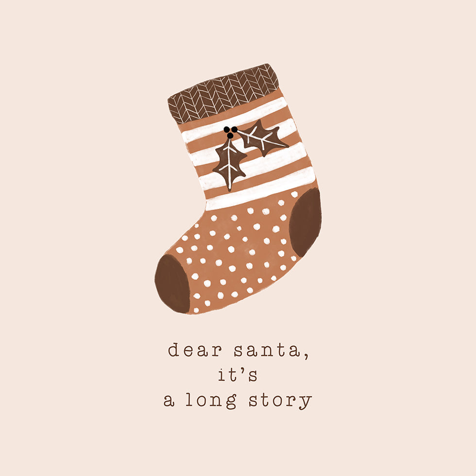 Dear Santa It's a Long Story Poster - Posterbox