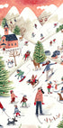 Mountain landscape with houses in the snow Plakat - Posterbox