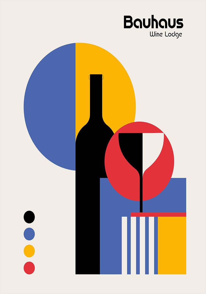 Bauhaus Wine Lodge Plakat - Posterbox