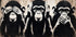 Three Wize Monkeys Plakat - Posterbox