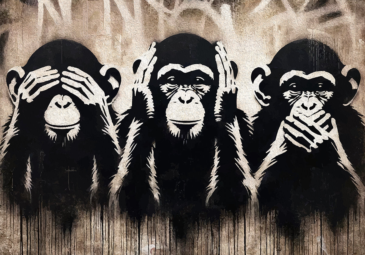 Three Wize Monkeys Plakat - Posterbox