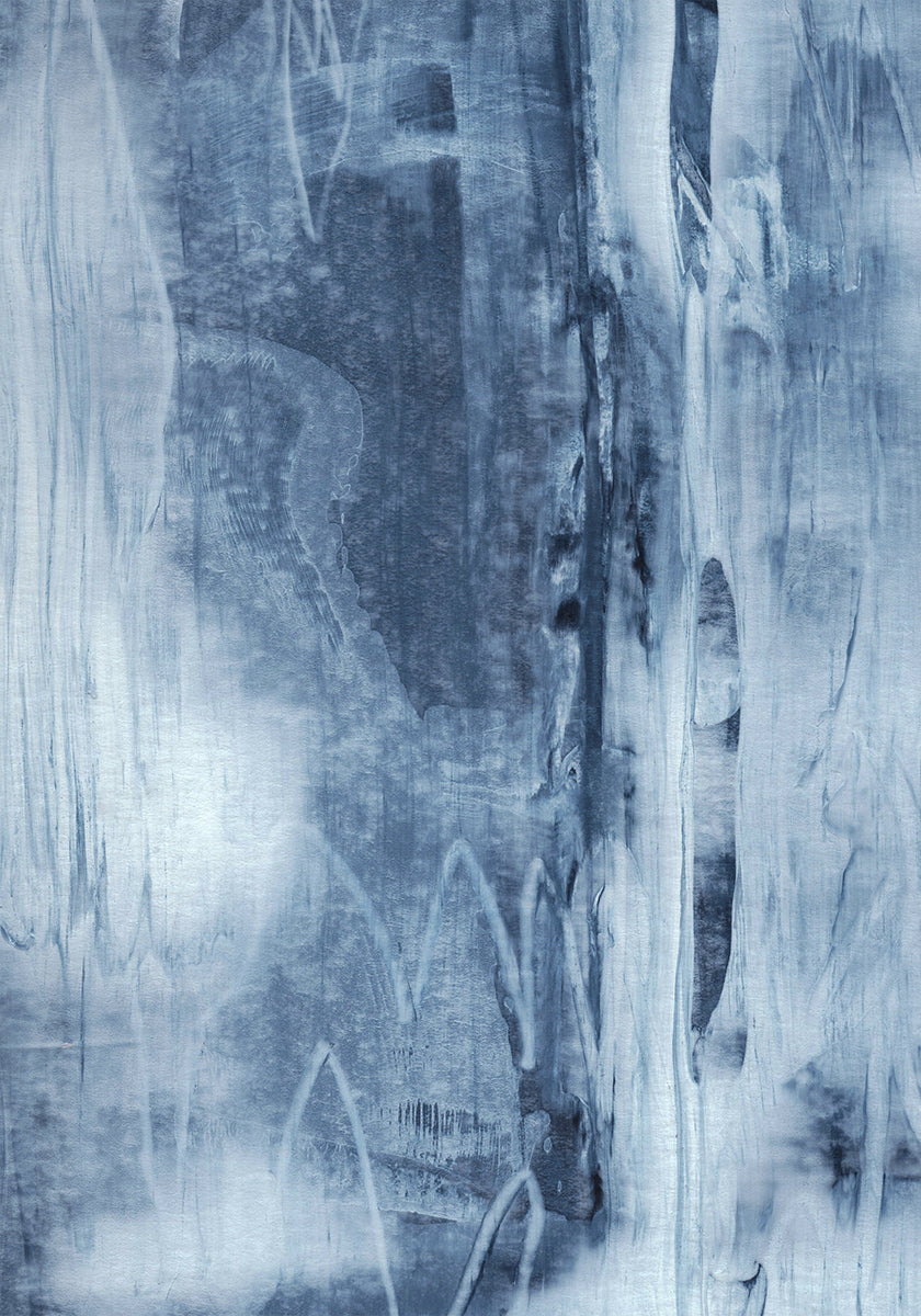 Blue Texture Flowing Vertical Lines Plakat - Posterbox