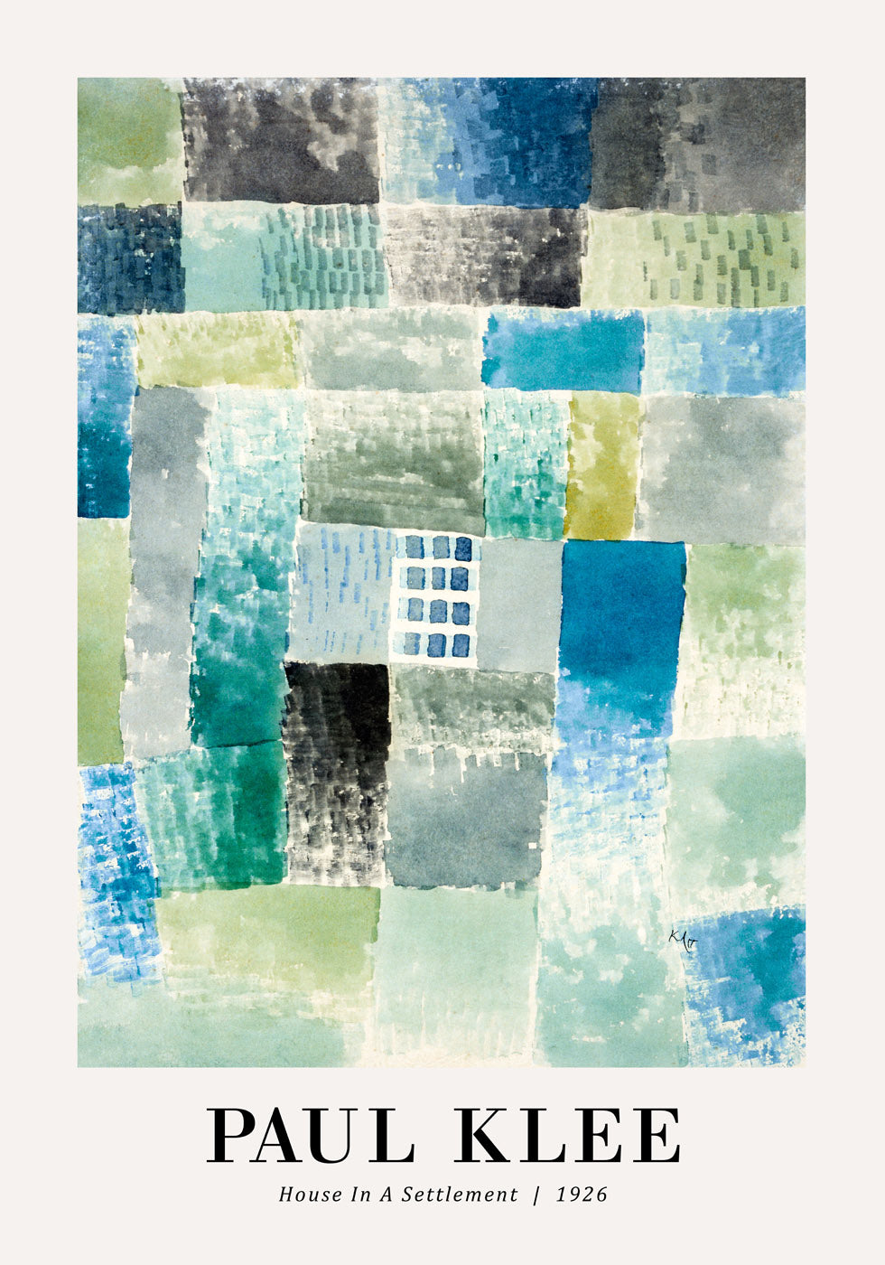 Haus in einer Siedlung 1926 von Paul Klee Poster - Posterbox.no