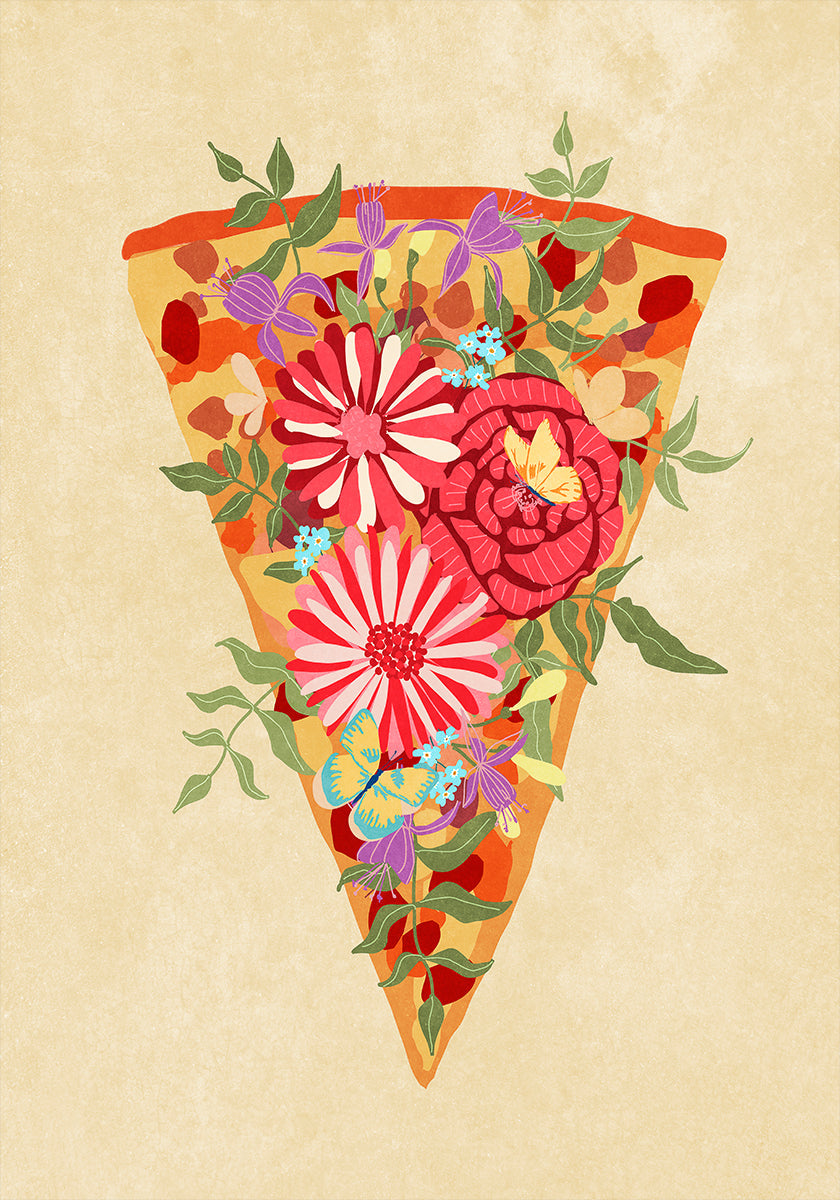 Slice of flower pizza - Posterbox