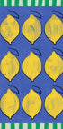 Vibrant Yellow Lemons on a Deep Blue Plakat - Posterbox