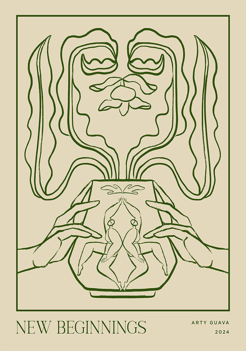 Vessel Collection : New Beginnings (LineArt) - Posterbox