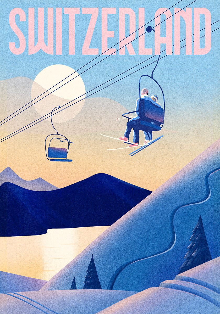 Ski Switzerland Plakat - Posterbox