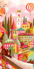 Italian Village With Cat On Wall Plakat - Posterbox