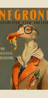 Vintage Art Deco Negroni Of A Fancy Seagull Plakat - Posterbox