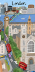 London City with View of the Thames River and Big Ben by Artist Carla Daly Plakat - Posterbox