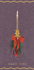 Candle with bow and spruce sprigs Plakat - Posterbox