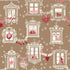 Black forest X-Mas Winter windows pattern Plakat - Posterbox