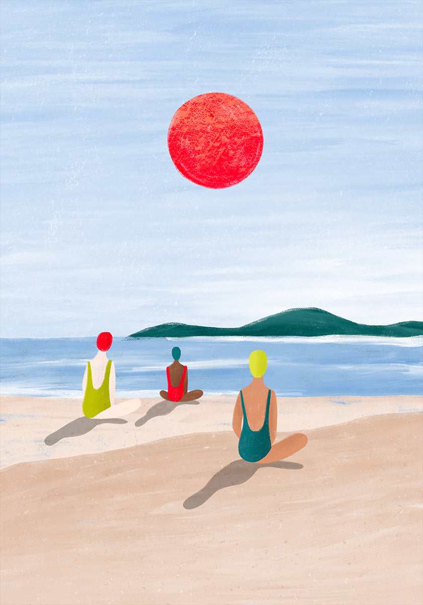 Girls At the Beach - Posterbox
