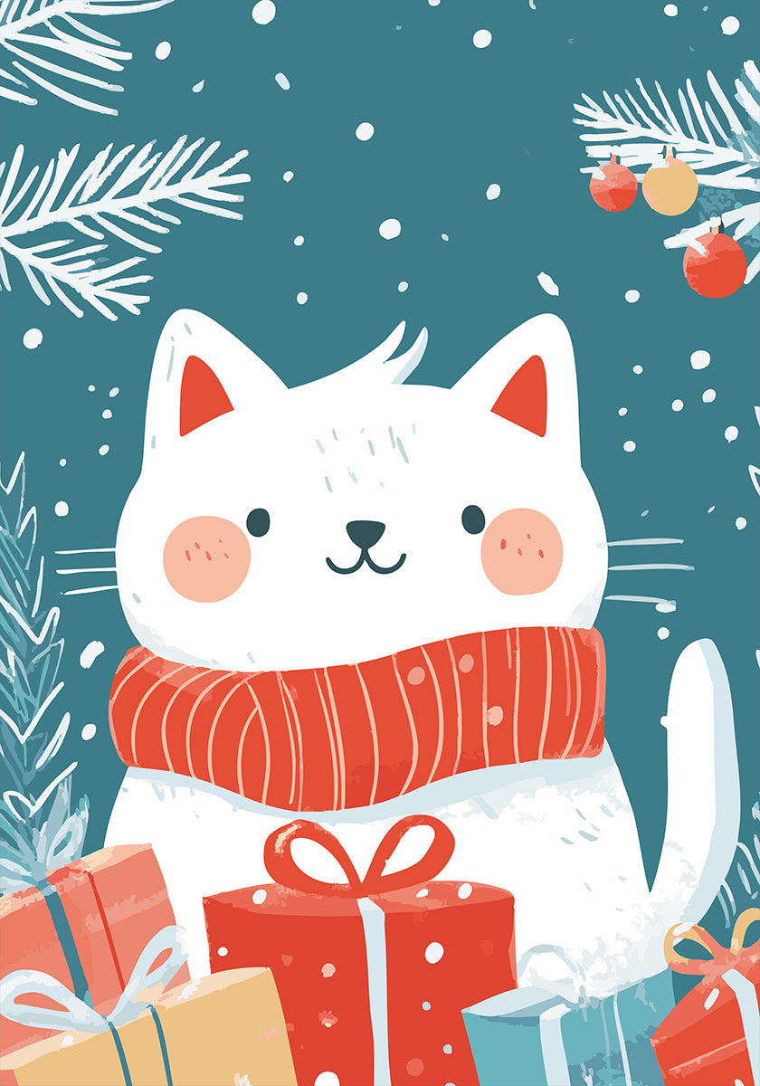 Christmas Cat Plakat - Posterbox