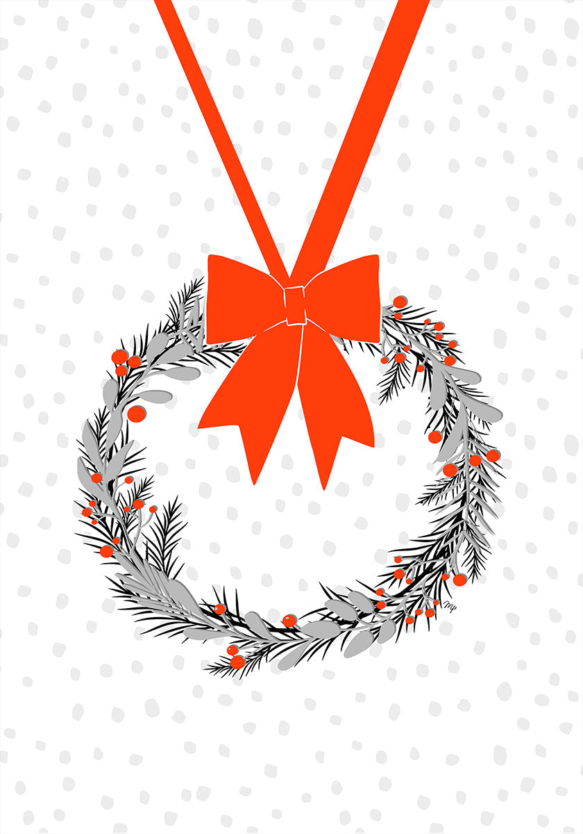 Festive Wreath Joy Plakat - Posterbox